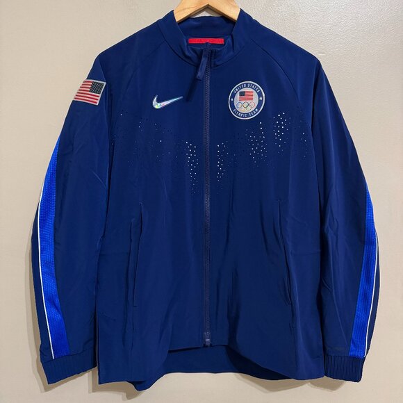 Nike Paris 2024 Team Issued USA Olympic Podium Jacket Women's M DZ3572-492 $400 - Picture 1 of 11